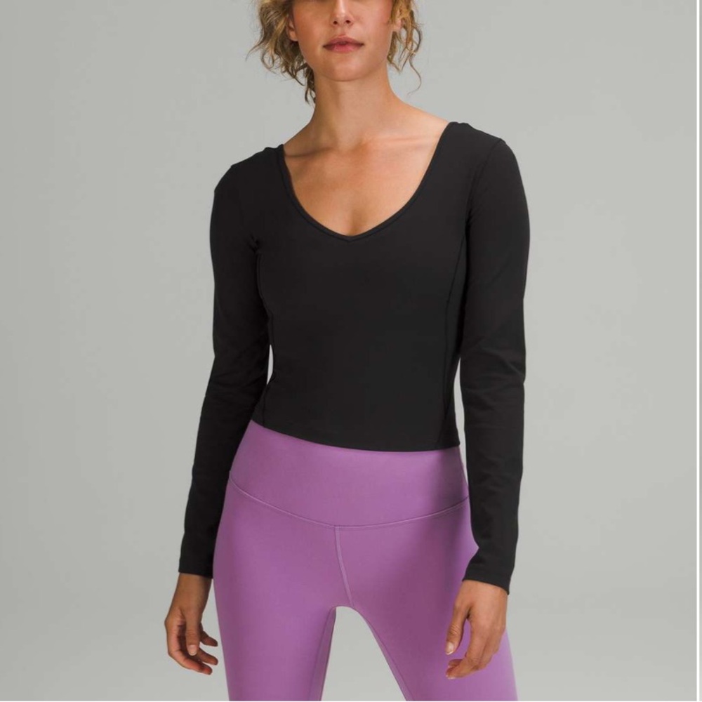 Lululemon Align Long Sleeve Shirt in Black Size 12